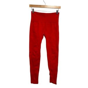 HKxPB Honestly Kate Phat Buddha Red Embossed Animal Print Sculpt Leggings M/L